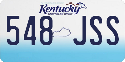 KY license plate 548JSS
