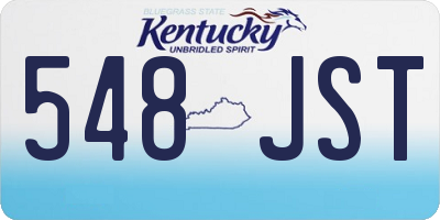 KY license plate 548JST