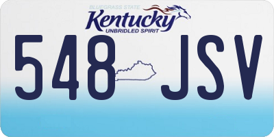 KY license plate 548JSV