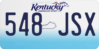 KY license plate 548JSX