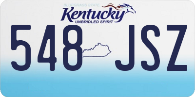 KY license plate 548JSZ
