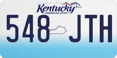 KY license plate 548JTH