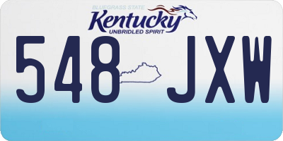 KY license plate 548JXW