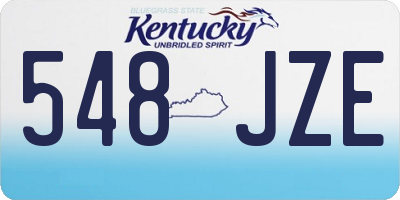 KY license plate 548JZE