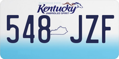 KY license plate 548JZF