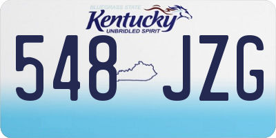 KY license plate 548JZG