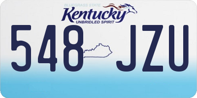 KY license plate 548JZU