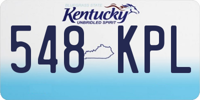 KY license plate 548KPL
