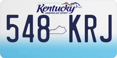 KY license plate 548KRJ