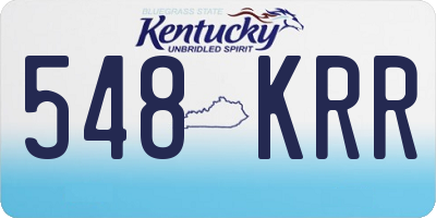 KY license plate 548KRR