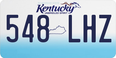 KY license plate 548LHZ