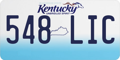KY license plate 548LIC