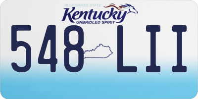 KY license plate 548LII