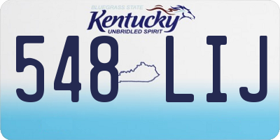 KY license plate 548LIJ