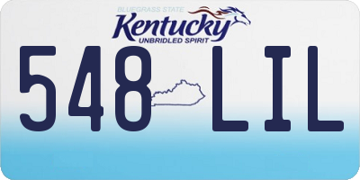 KY license plate 548LIL