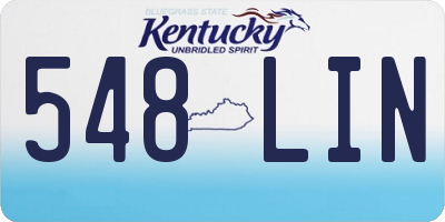 KY license plate 548LIN