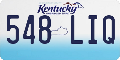 KY license plate 548LIQ