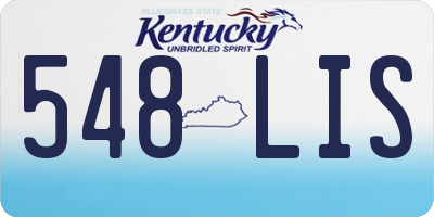 KY license plate 548LIS
