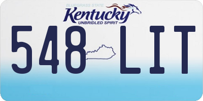 KY license plate 548LIT