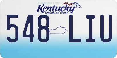 KY license plate 548LIU