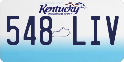 KY license plate 548LIV