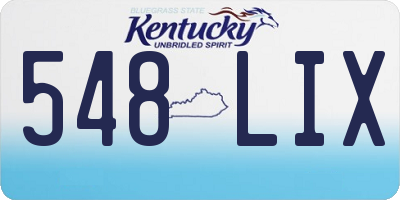 KY license plate 548LIX