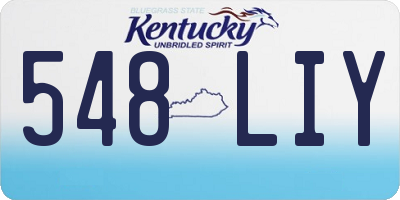 KY license plate 548LIY