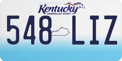KY license plate 548LIZ