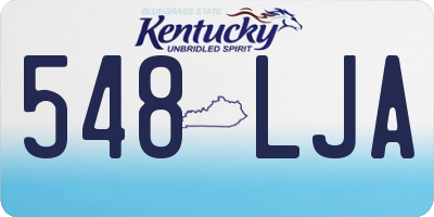 KY license plate 548LJA
