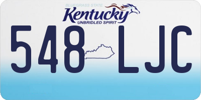 KY license plate 548LJC