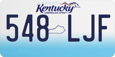 KY license plate 548LJF