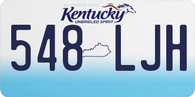 KY license plate 548LJH