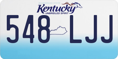 KY license plate 548LJJ