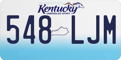 KY license plate 548LJM