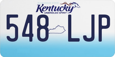 KY license plate 548LJP