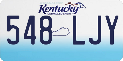 KY license plate 548LJY