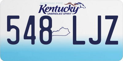 KY license plate 548LJZ