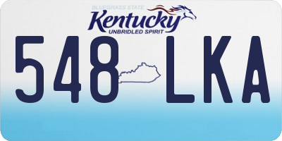 KY license plate 548LKA
