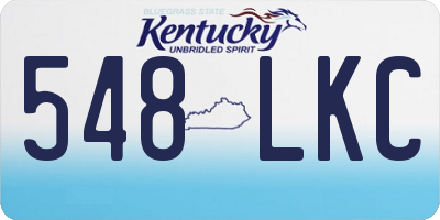 KY license plate 548LKC