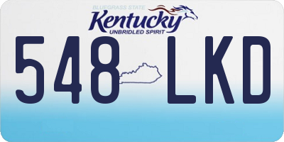 KY license plate 548LKD