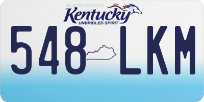 KY license plate 548LKM