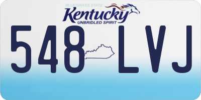 KY license plate 548LVJ