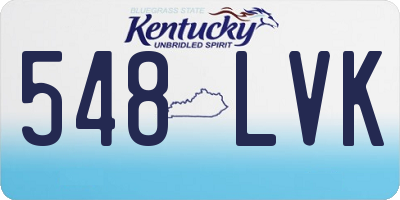 KY license plate 548LVK