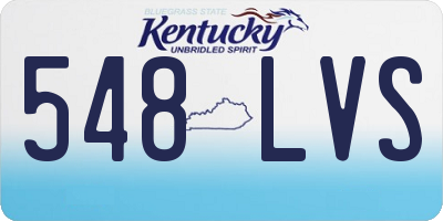 KY license plate 548LVS