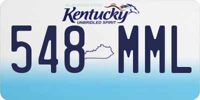 KY license plate 548MML