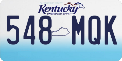 KY license plate 548MQK