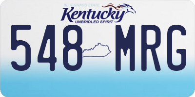 KY license plate 548MRG