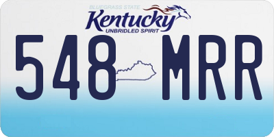 KY license plate 548MRR