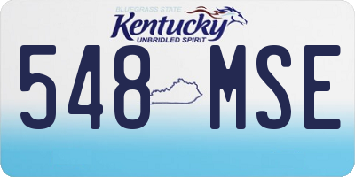 KY license plate 548MSE