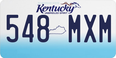 KY license plate 548MXM
